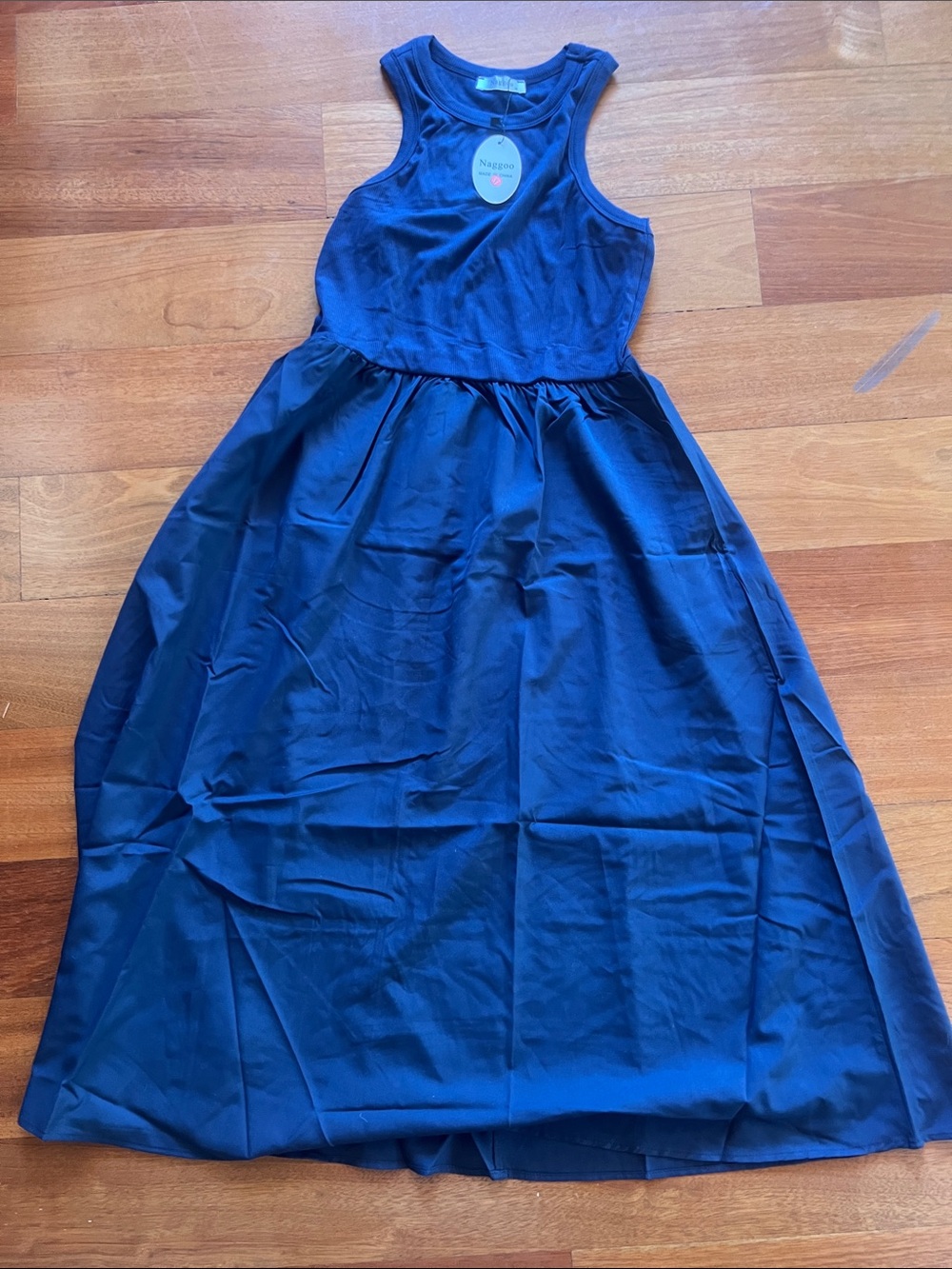 Nautica Girls' Dark Blue Sleeveless Maxi Dress